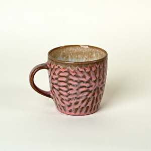 Dusty Rose Pink Ceramic Tea <b>Cup</b> <b>Set</b> of 6 Vintage Bohemian Elegant Design 200ml Capacity for Espresso As a Cute Gift - Product Image 4