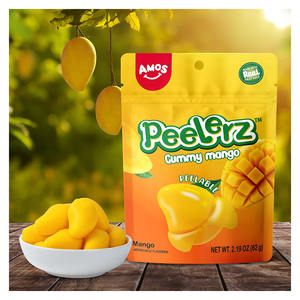 Caramelos de Goma Pelables Amos 4D Sabor Naranja, Peelerz Gummy Orange, Refrigerios de Frutas Sin Grasa, Bolsa Reutilizable de 2.19 oz, Precio Económico - Product Image 1