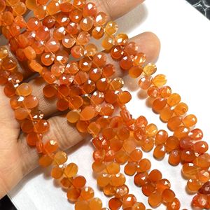 Carnelian Almond Shape Briolette <b>Beads</b> Natural Gemstone Faceted Pear Calibrated <b>Stone</b> <b>Beads</b> From a Trusted Supplier's Shop - Product Image 5