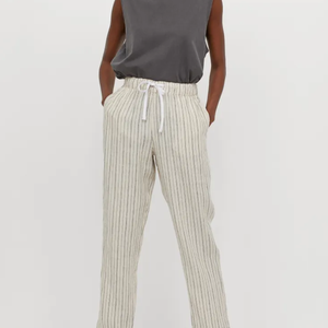 Pantalones Cargo de Lona Casuales de Verano para Mujer, Corte Holgado, Frente Plano, Cintura con Cordón, Secado Rápido, Transpirables y Ecológicos - Product Image 2