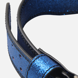 เข็มขัดหนัง PU แวววาวสำหรับการเพาะกายพร้อมเข็มขัดยกสองง่ามแวววาวสำหรับการสนับสนุนการกดด้านหลังเข็มขัดส่องแสงแวววาว - Product Image 6