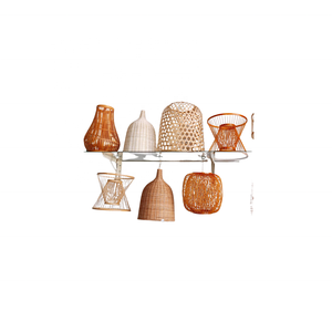 โคมไฟระย้าหวายจากไม้ไผ่สานจากโรงงานโคมไฟแขวนสำหรับงานเทศกาลและงานปาร์ตี้ในสวนที่บ้านของขวัญแฮนด์เมด - Product Image 2