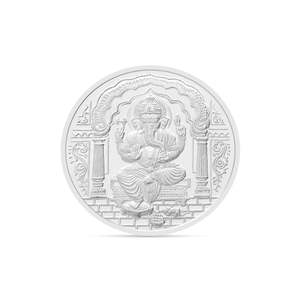 เหรียญพระพิฆเนศสีเงิน 25 กรัม - เครื่องประดับสะสมทางวัฒนธรรม - Product Image 1