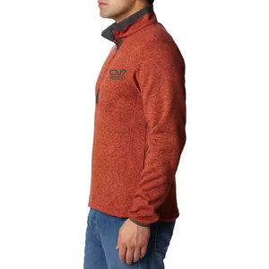 Sweatshirts à demi-fermeture éclair en coton mélangé de base pour hommes couleur unie sweatshirts à demi-fermeture éclair en coton mélangé de base pour hommes - Product Image 4