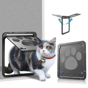 Pet kapı yeni güvenli kilitlenebilir manyetik ekran açık köpekler kediler pencere kapısı ev serbestçe moda Pretty bahçe kolay yüklemek girin