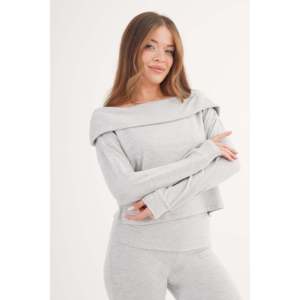 Chemisier côtelé gris pour femme avec col, vente en gros Madonna - Product Image 3