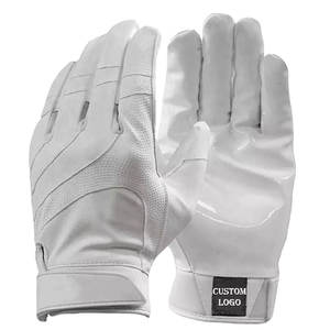 Gants de football américain 2025 de haute qualité imprimés sur mesure avec votre propre logo Gants en cuir 100% - Product Image 1