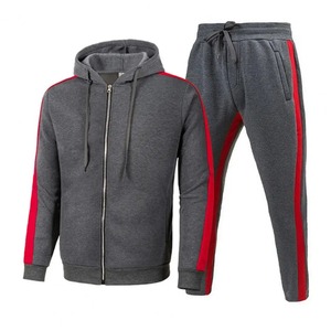 ชุดเสื้อแจ็กเก็ตกางเกงกีฬามีฮู้ดสำหรับผู้ชายผ้าฝ้าย100% รุ่นเฮฟวี่เวทระบายอากาศได้ดีชุดวอร์มสำหรับใส่วิ่งเสื้อกันหนาว2ชิ้น - Product Image 4