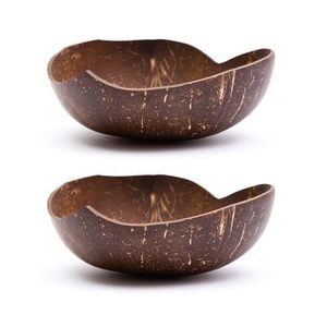Cuenco de coco orgánico ecológico, vajilla natural sostenible para comer, juego de comida para ensaladas y aperitivos saludables - Product Image 6