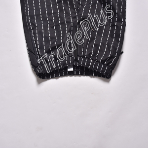 Pantalon en coton rayé unisexe, taille élastique, coupe ample, taille adulte - Product Image 2