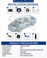 ACT Petrol Engine Vehicle 4 Cylinder Cng Autogas Conversion Auto Natural Cng Gas Direct Injection System