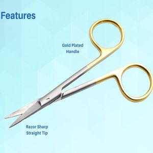 Tijeras dentales de grado Industrial para zurdos, herramienta de corte de precisión de acero inoxidable, mango de anillo de extremo liso, corte de punta afilada - Product Image 2