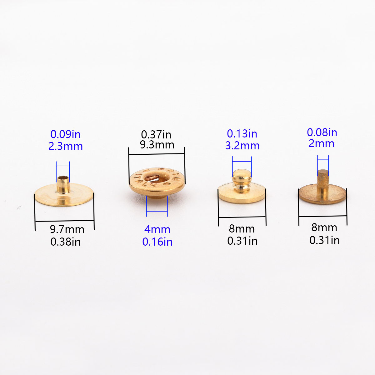 Gold PRYM-9.3mm/0.37in