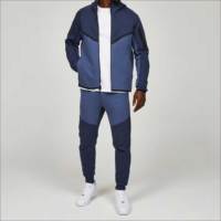 Ensemble de survêtement unisexe d'hiver pour la gym et le fitness, en polaire technique coupe-vent écologique, 2 pièces, veste à capuche zippée et pantalon de jogging