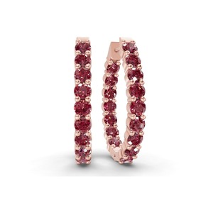 Pendientes de Aro con Diamantes Cultivados en Laboratorio, Color Cognac Cereza Ámbar, 1 Ct Tw, Claridad VS, Oro Sólido de 14K, Brillo Otoñal Intenso - Product Image 2