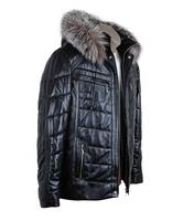 Blouson de moto vintage personnalisé en cuir de mouton avec doublure en fourrure noire, tissage non tissé fait main, cuir tanné, logo frontal, pour homme, hiver