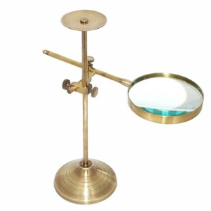 Decorative Desktop Magnifier Brass Vintage Metal Crafts Antique Gift <b>Magnifying</b> Glass With Stand Adjustable <b>Magnifying</b> Glass - Product Image 4