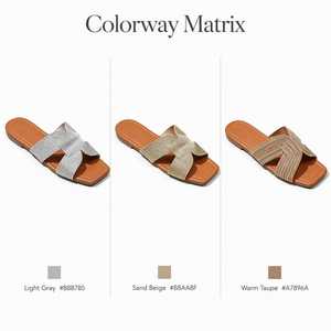 Damen Geflochtene Sandalen mit überkreuzten Riemen, eckiger offener Zehenpartie, gepolstert, weich, flach, für den Alltag, Date-Night, Slipper, Sommer - Product Image 3