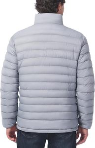 Men Winter Puffer Jacket Ultra Warm Breathable Eco-Friendly Stand Polyester Waterproof Hooded Full <b>Zip</b> Outdoor High Street Front - Product Image 6