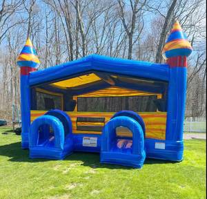 Castillo Inflable Azul de Grado Comercial para Fiestas de Cumpleaños al Aire Libre, Alquiler para Eventos - Product Image 2