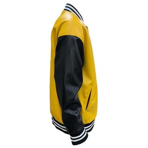 Custom Logo Varsity <b>Man</b> <b>Jackets</b> Leather Sleeve Windproof Letterman <b>Jackets</b> 100%cotton High Street Baseball <b>Jackets</b> for <b>Men's</b> - Product Image 3