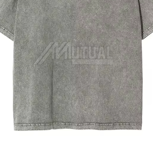 Venta al por mayor personalizado 100% algodón lavado ácido camisetas estilo único nueva llegada tallas grandes para adultos tela de punto - Product Image 4