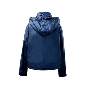 ¡Novedad de 2023! Chaqueta Bomber de tela brillante recubierta para mujer, Primavera Verano, transpirable, impermeable, con botones de algodón - Product Image 3