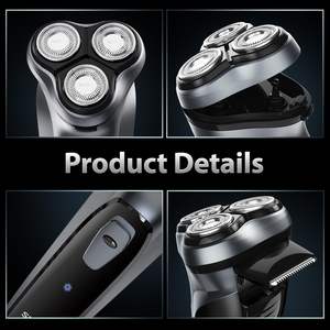 Afeitadora Eléctrica Inalámbrica Recargable para Hombre, Color Gris, con Triple Cuchilla y Recortadora Extraíble, Lavable, para Viajes y Hogar - Product Image 4
