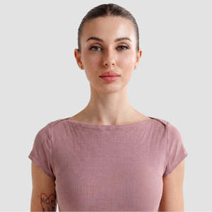 GAI Balance <b>Top</b> in Dusty Pink Breathable Feature - Product Image 4