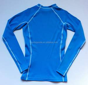 Camiseta personalizada de gimnasio para hombre, protección UPF 50, manga larga, sublimación, estampado de poliéster/algodón, tejido de punto comprimido - Product Image 6