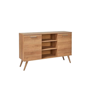 Soporte de TV de gabinete de madera de estilo europeo al por mayor con tres cajones y patas de madera maciza de dos puertas para sala de estar - Product Image 1