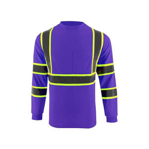 Hi Vis Full Sleeve Safety Shirt High Visibility Long Sleeve Work Clothing with <b>Reflective</b> <b>Tape</b> - Product Image 3