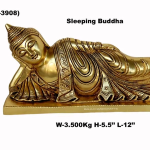 รูปปั้นพระพุทธรูปทองเหลืองพร้อมโชว์ต้นไม้ตกแต่งวัดจิตวิญญาณทำด้วยมือของขวัญแต่งงานทำจากทองเหลือง - Product Image 1