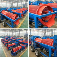 Usine de traitement de l'or alluvial, installation de lavage d'or, mini-trommel mobile portable