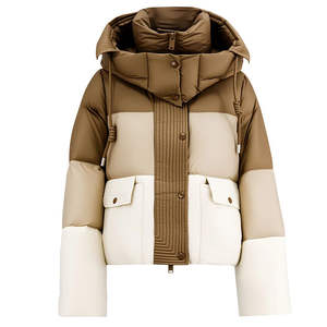 Veste matelassée en tricot pour femmes grandes tailles, fermeture à boutons, capuche, imperméable, respirante, pour un usage quotidien en hiver - Product Image 6