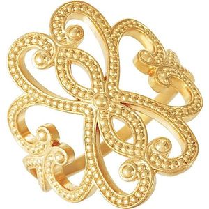 แหวนทองคำ 18K ประดับหยกเม็ดเล็ก สไตล์ศาสนาและแฟชั่น ของขวัญจาก Stuller Vintage Fine Jewelry รุ่น 51137:103P - Product Image 1