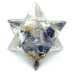 Aventurina azul hecha a mano Orgone Merkaba Star - Chakra Balancing & Reiki Tool - Product Image 5
