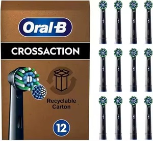 Oral-B Pro Cross Action <b>Electric</b> <b>Toothbrush</b> <b>Head</b>, X-Shape and Plaque Removal, Pack of 12 <b>Toothbrush</b> - Product Image 1