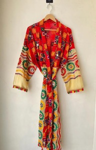 Belle Broderie Phulkari Kimono Demoiselle D'honneur Phulkari Kimono Miroir Travail Kimono Long Phulkari Kimono Robes Femmes Cadeau Pour Elle - Product Image 3