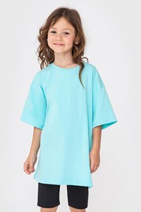 Camiseta extragrande de algodón personalizada 2025 para niñas, trajes de verano de dos piezas con apliques, ropa para correr - Product Image 3