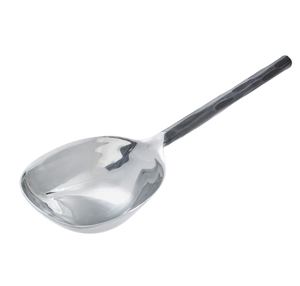 Ensemble d'ustensiles de cuisine robustes de deux cuillères à crème glacée argentées en acier inoxydable poli brillant pour restaurants hôtels cafés maison - Product Image 6