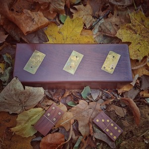 Caja de dominó de madera de animales pulidos respetuosa con el medio ambiente, juego hecho a mano para niños, diversión familiar infantil, regalo de Navidad, Media Luna - Product Image 4