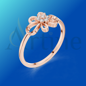 ต่างหูเพชร CZ อเมริกัน18K สีทอง - Product Image 1