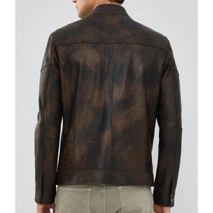 Venta al por mayor de chaqueta de cuero auténtico personalizable para hombre último diseño reversible transpirable - Product Image 3