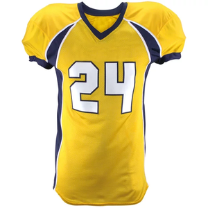 Uniforme de fútbol americano de práctica de poliéster con número de nombre cosido al por mayor, uniforme de fútbol de tacto suave para hombre, uniforme de fútbol sublimado - Product Image 1