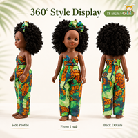 Poupées TUSALMO pour filles, 18 pouces, pas chères, afro-américaines, en vinyle souple, cheveux bouclés, jouets pour enfants, jouets éducatifs pour enfants, OEM