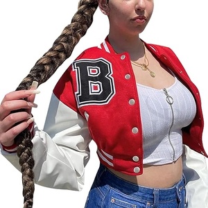 Productos de invierno Streetwear Varsity Jacket Ropa de diseñador Best Young Girls Street Style Varsity Jacket Tarifa al por mayor - Product Image 4