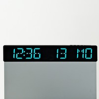 Horloge murale numérique LED Bluetooth avec synchronisation automatique de l'heure, double alarme, minuteur de compte à rebours, horloge de bureau, affichage de la date et du jour de la semaine