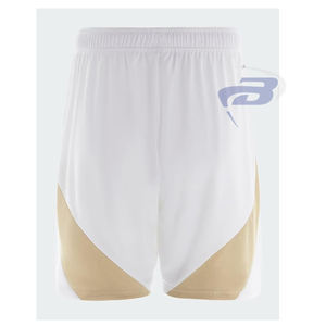 Conjunto de Camiseta de Fútbol Blanca y Dorada, Impresa, Transpirable, de Poliéster, de Secado Rápido, Ligera, con Cuello en V, Nombre del Equipo Personalizado, Kit de Entrenamiento - Product Image 3