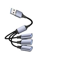 Câble Répartiteur USB en Y 1 Mâle vers 3 Femelles 35cm/4ft Extension pour Ordinateur et Lecteur de Codes-Barres Hub de Charge Rapide 6A Plug & Play